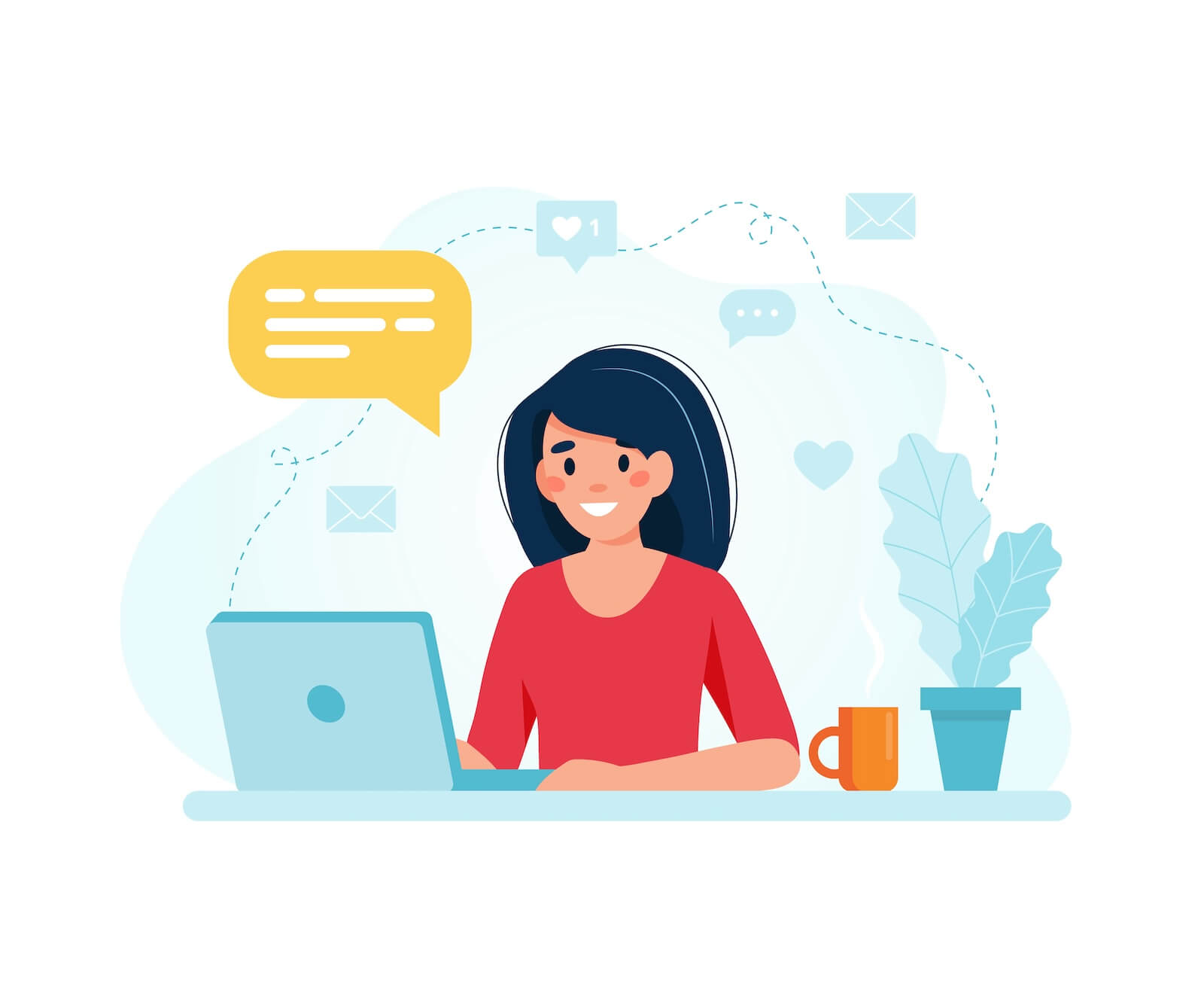 Illustration of a white label web design partner